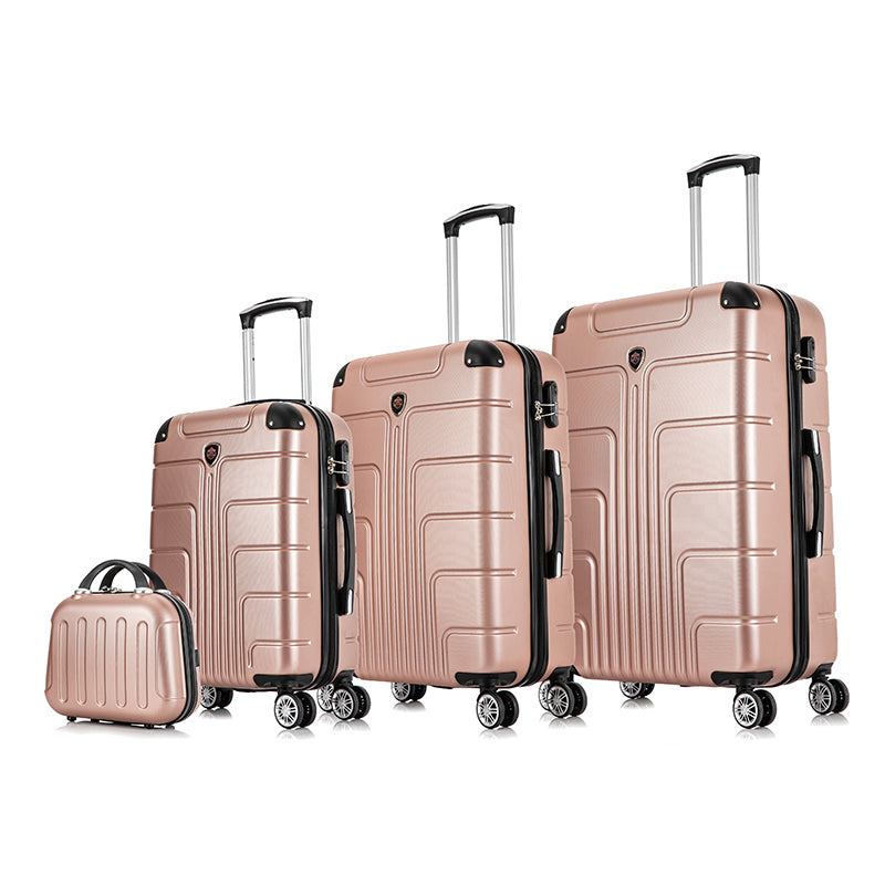 Ensemble de 3 Valises Rigides Premium - Coque ABS Haute Résistance, 4 Roues Multidirectionnelles 360°, Serrure de Sécurité Intégrée - Idéal pour Voyage Cabine et Soute-Livraison Gratuite