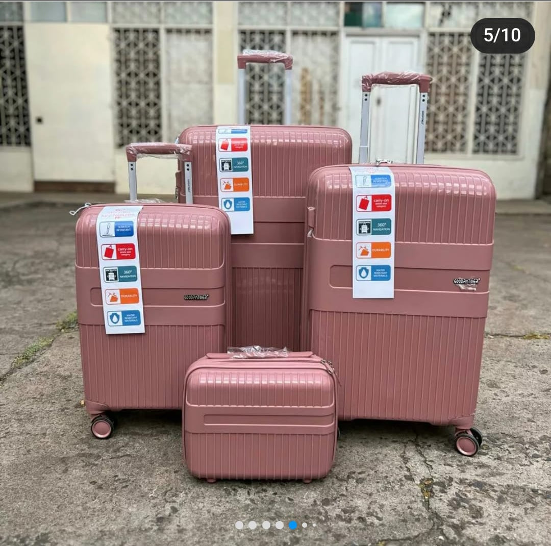 Lot de 4 Valises Gomme Incassable- 4 Roues Silencieuses 360° et Verrou Intégré -  Valises Soute+Cabine+mallette -Livraison Gratuite